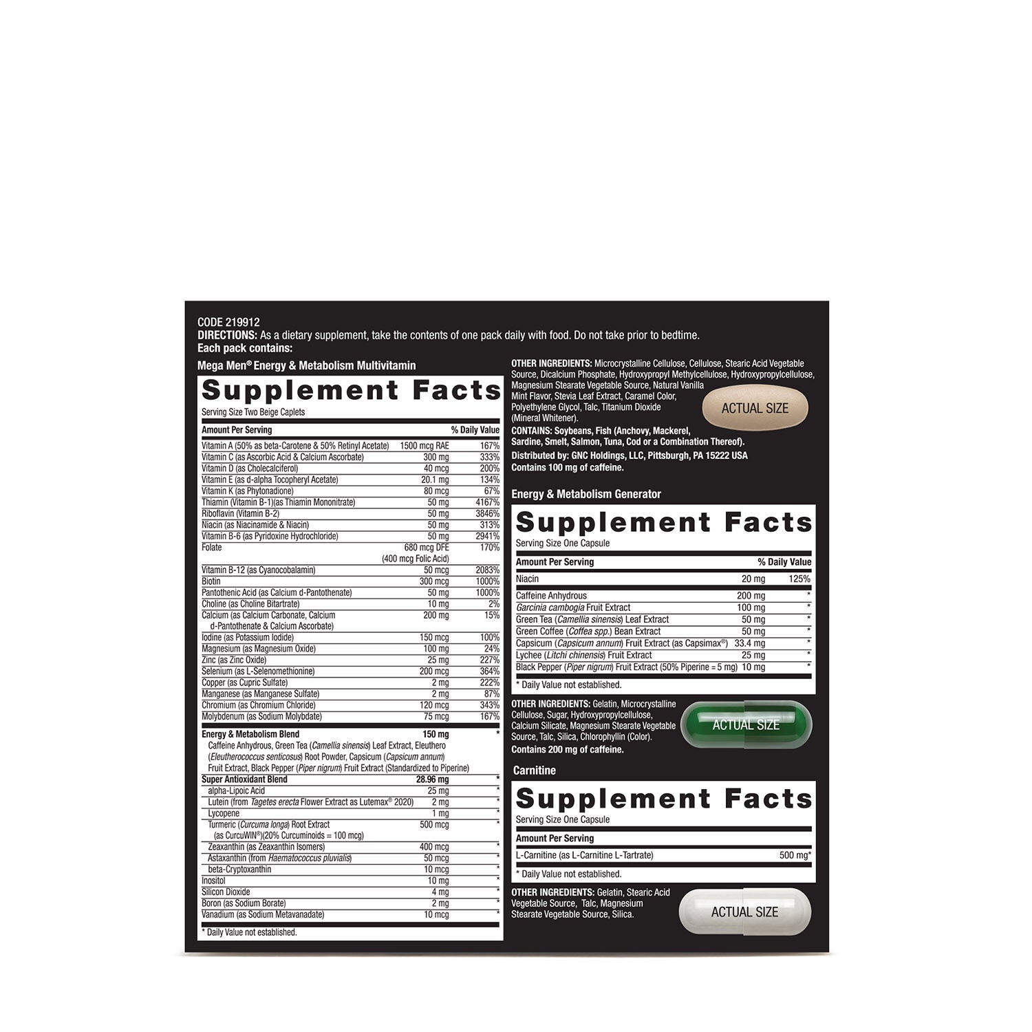 GNC Mega Men® Energy & Metabolism Vitapak® Program 30 Vitapaks